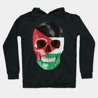 Jordan Flag Skull - Gift for Jordanian With Roots From Jordan Hoodie